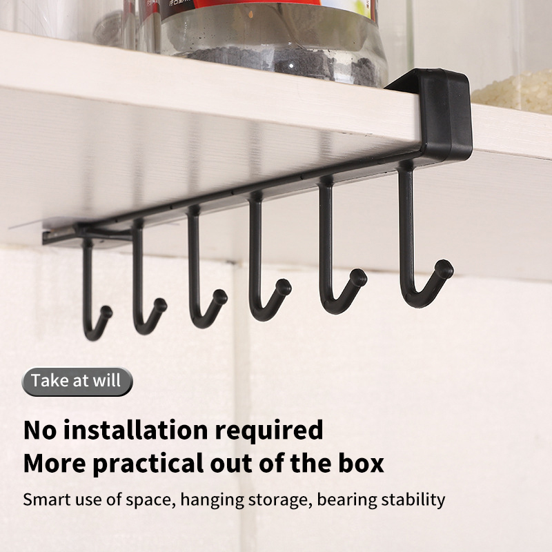 6 Hooks Storage Shelf Plastic  - đánh giá và giá Kitchen Uncle