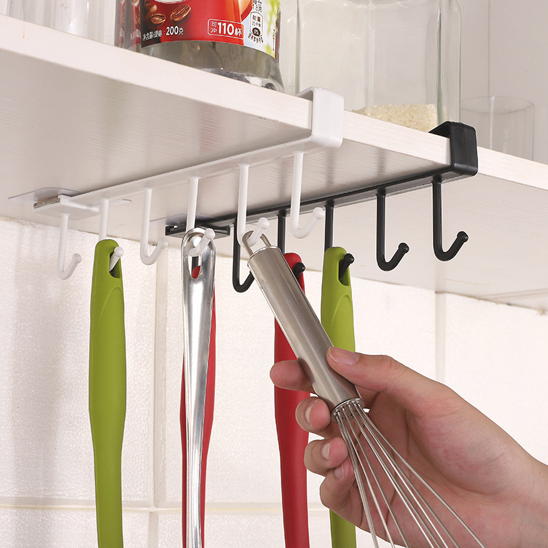 6 Hooks Storage Shelf Plastic  - đánh giá và giá Kitchen Uncle