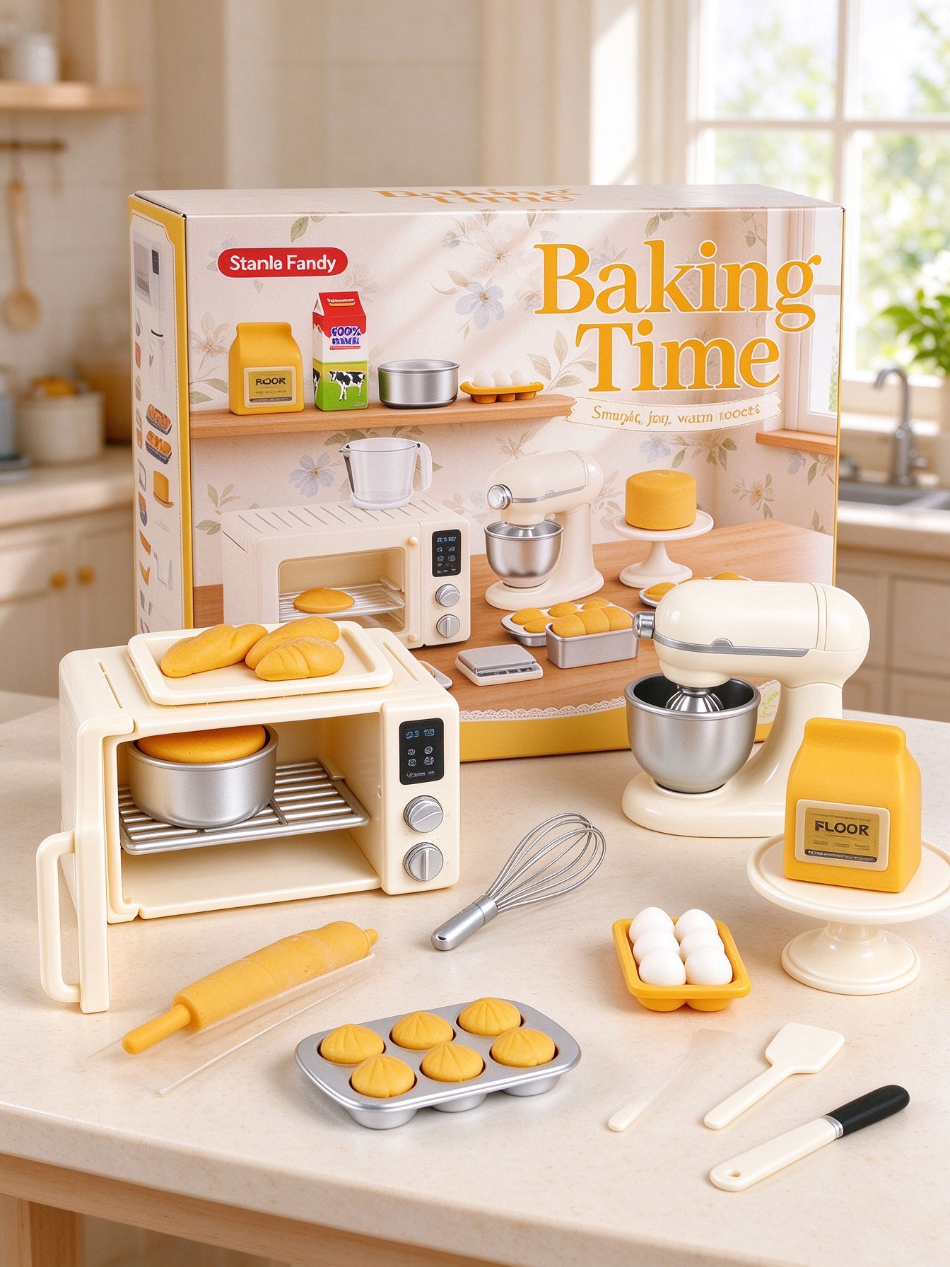 Mini Baking Time Pretend Play  - đánh giá và giá Kitchen Kids Baking Set