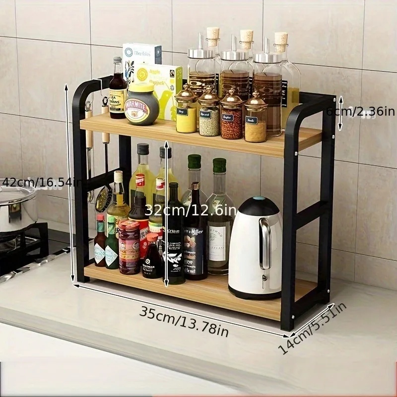 2-Tier Metal Countertop Shelf, - đánh giá và giá Kitchen Uncle